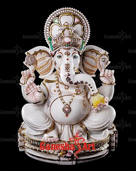 White Marble Ganesha Statue GN 1020 Size 1 Feet To 6 Feet At Rs 25000