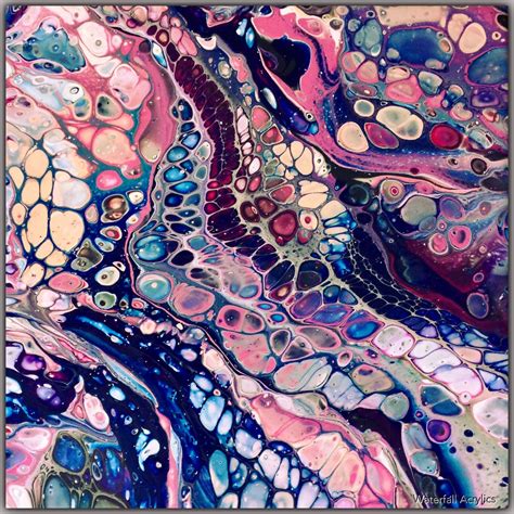 Bubblicious Fluid Acrylic Painting By Waterfall Acrylics Fluid