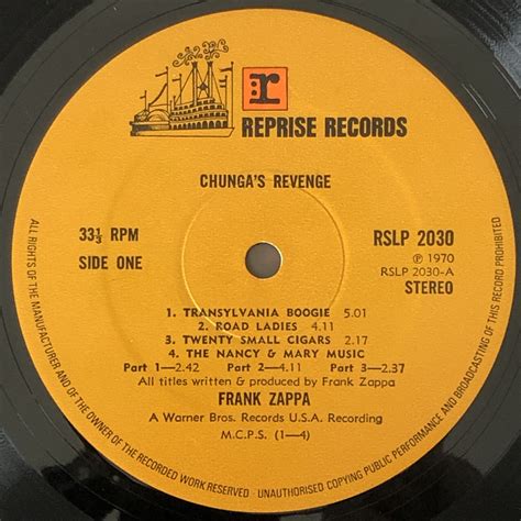 Frank Zappa Chunga S Revenge Mosaicseoul