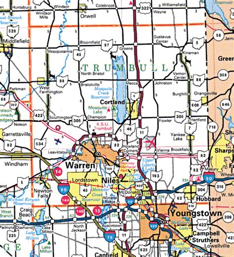 Trumbull County Ohgenweb Project Trumbull Maps