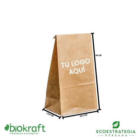 Bolsas De Papel KRAFT FSC 250 Unidades Empaque Sustentable Bolsas