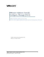 VSICM65 LabSetupGuide Pdf VMware VSphere Install Configure Manage V6