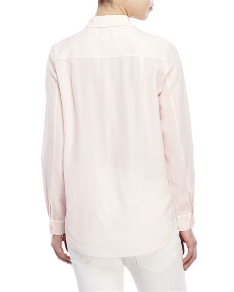 Kate Spade New York Silk Bow Blouse In Pink Lyst