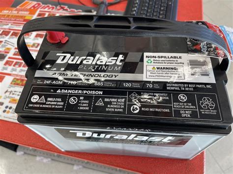 Duralast Platinum Agm Battery Bci Group Size 24f 710 Cca 24f Agm Reviews