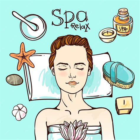 Premium Vector Spa Woman Waiting Spa Massage Her Face