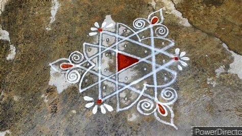 Chithirai Madham Simple Star Kolam 5 3 Dots Begginers Rangoli