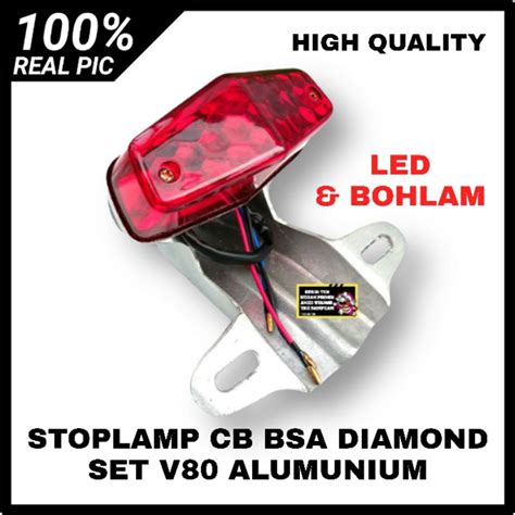 Jual Stoplamp Lampu Stop Belakang Honda Cb Bsa Diamond Mika Merah Led