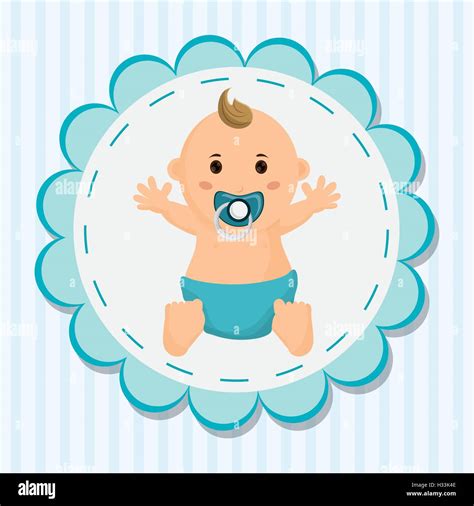 Baby boy cartoon of baby shower concept Stock Vector Image & Art - Alamy