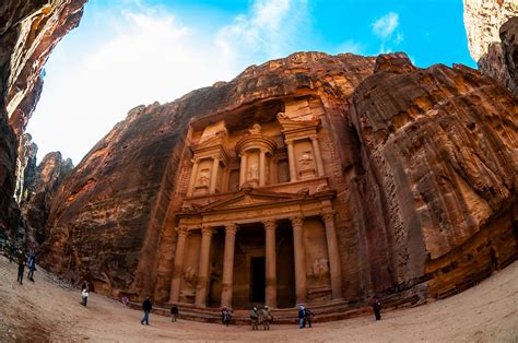 The Treasury Monument Al Khazneh Petra Archaeological Site A Unesco