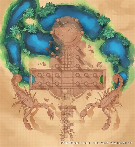 [oc] [art] Oriental Inn [32x57] [battlemap] R Dnd