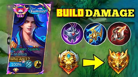 FINALLY BEST FARAMIS FULL DAMAGE BUILD FOR MID LANE IN RANK 99 9