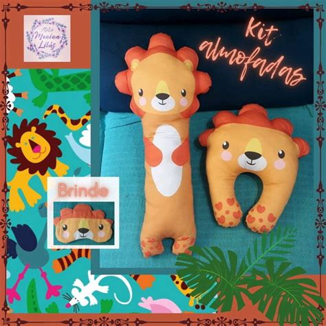 Kit almofadas infantil Leão Elo7 Produtos Especiais