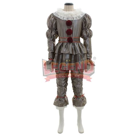 It Pennywise Clown Halloween Carnival Cosplay Costume Adult Men Silver Outfit Cosplay Costumes