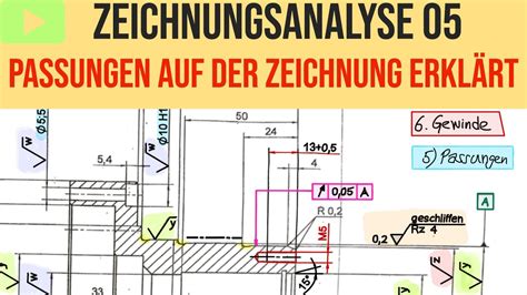 PASSUNGEN AUF DER ZEICHNUNG EINFACH ERKLÄRT Technisches Zeichnen 05