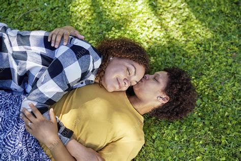 Happy Lesbian Couple Cuddling Stock Image F Science Photo Library