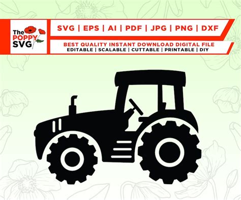 Farm Tractor SVG Cut File Commercial Use Farm Life SVG Etsy