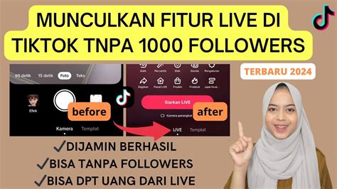 Cara Live Di Tiktok Tanpa 1000 Followers Terbaru 2024 Terbukti