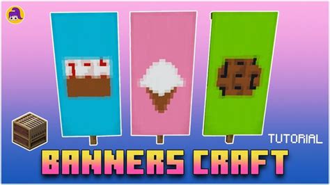 How To Craft Cute Banners Desserts Minecraft Tutorial Minecraft