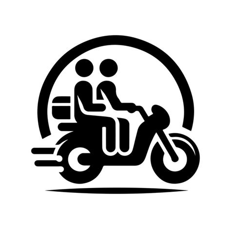 Ride sharing logo silhouette vector | Premium AI-generated vector