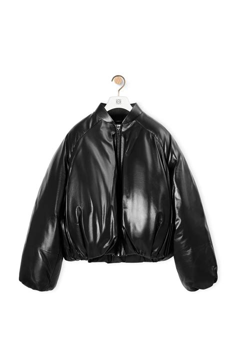 Padded Bomber Jacket In Nappa Black Loewe