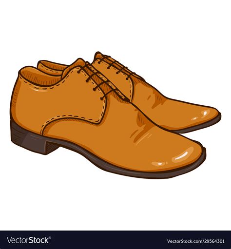 Cartoon Pair Leather Men Shoes Royalty Free Vector Image