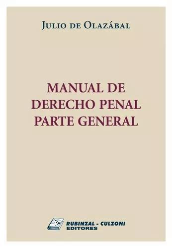 Manual De Derecho Penal Parte General Olazábal MercadoLibre