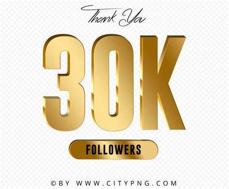 Thank You K Followers Gold Png Image Citypng