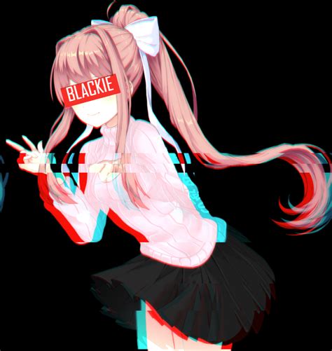 Ddlc Monika Glitched By Blackiesfm On Deviantart