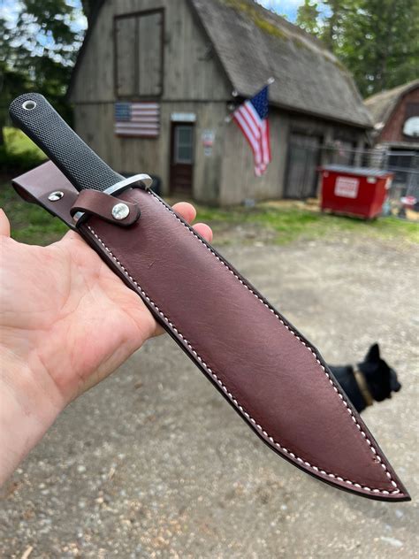 Cold Steel Trailmaster Leather Sheath Amish Made Etsy