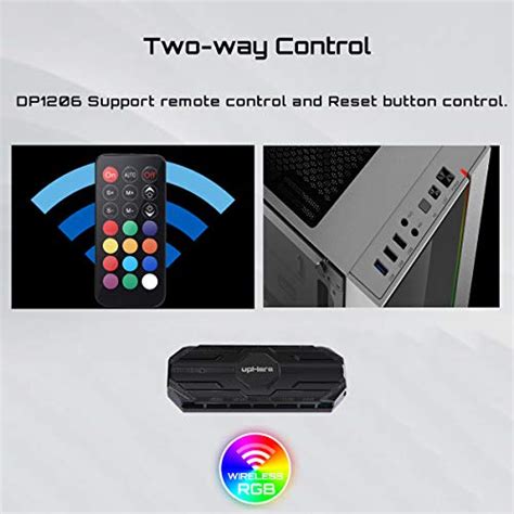 Uphere Mm Rgb Case Fan Dual Halo Rgb Led Remote Control Quiet