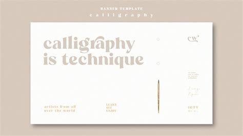 Free PSD | Calligraphy banner template