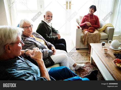 Senior People Sitting Image And Photo Free Trial Bigstock