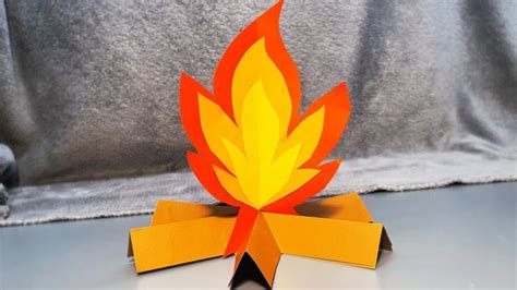 DIY Paper Campfire How To Make A Bonfire At Home Fire Crafts Diy