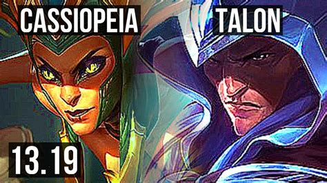 CASSIOPEIA Vs TALON MID 5 0 1 1 7M Mastery 700 Games NA Master