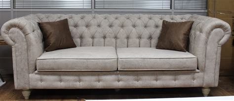 CHESTERFIELD Canapea 3 Locuri Bej Modela Magazin Mobila Online