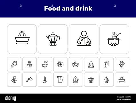 Food and drink icons Stock Vector Image & Art - Alamy