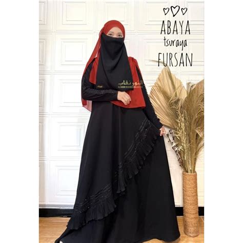 Jual New Abaya Tsuraya Fursan Abaya Khas Saudi Ori Alnoor Gamis Hitam