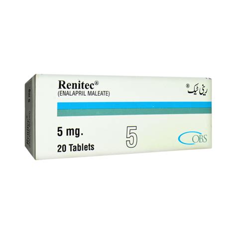 RENITEC 5MG TAB - Pack Size X 20 - Khalid Pharmacy | Online Pharmacy in ...