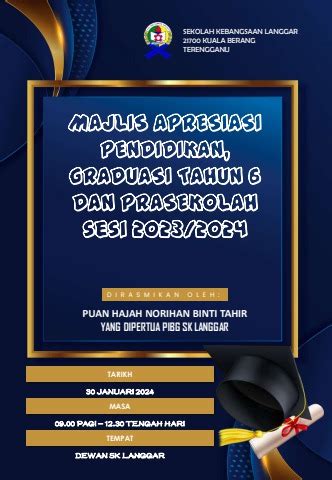 Buku Program Majlis Apresiasi Pendidikan Graduasi Tahun Prasekolah