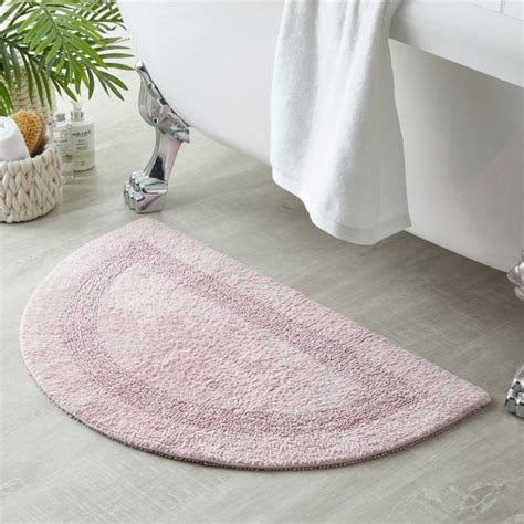 Supersoft Blush Semi Circle Bath Mat Dunelm