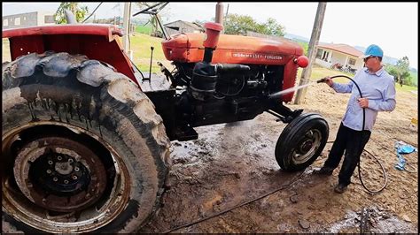 Lavando Meu Trator Massey Ferguson X Pela Primeira Vez Youtube