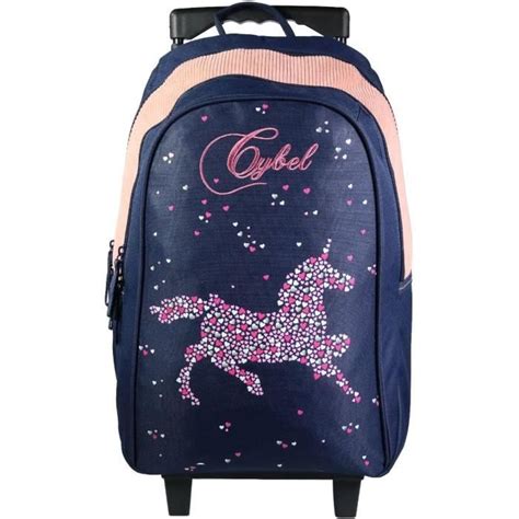 Sac Dos Roulettes Cm Cybel Cheval Licorne Bleu J Cdiscount