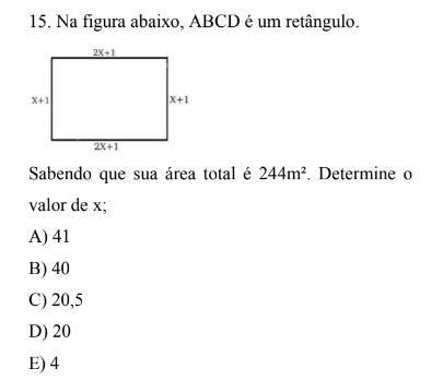 Na Figura Abaixo Abcd Um Ret Ngulo Sabendo Que Sua Rea Total