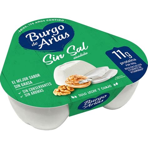 Queso Fresco Natural Sin Sal Mini Pack X G Envase G Burgo De