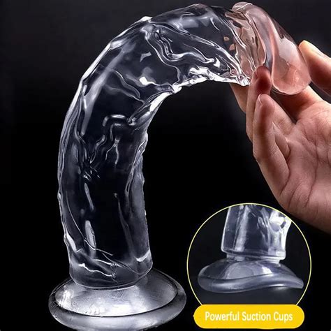 Novos Dildos Realistas Erotic Jelly Dildo Super Forte Ventosa