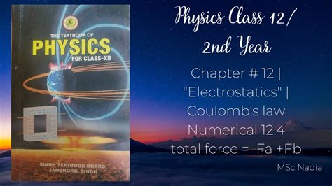 Class `12 Physics 2nd Year Physics Chapter 12 Chapter 12 Electrostatics Problem 12 4