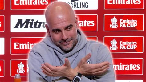 Pep Guardiola Embargoed Pre Match Press Conference Manchester City V