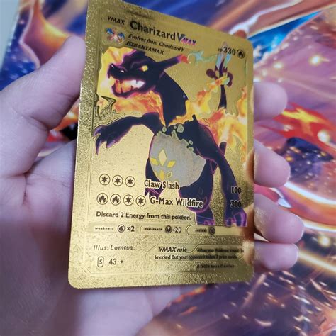 Mavin Pokemon Charizard Vmax Shiny Gold Foil Custom Card