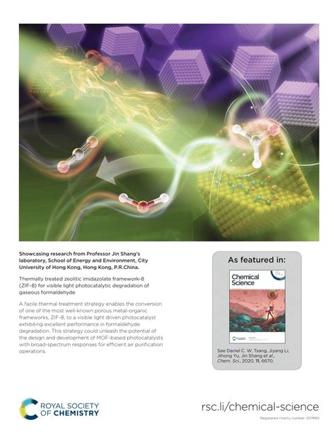 Pdf Thermally Treated Zeolitic Imidazolate Framework 8 Zif 8 For