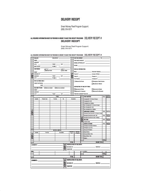 Delivery Receipt Templates 8 Word Excel And Pdf Formats Free Word